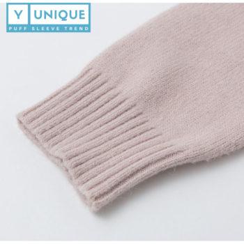 Knitted One Shoulder Puff Sleeve Top 10